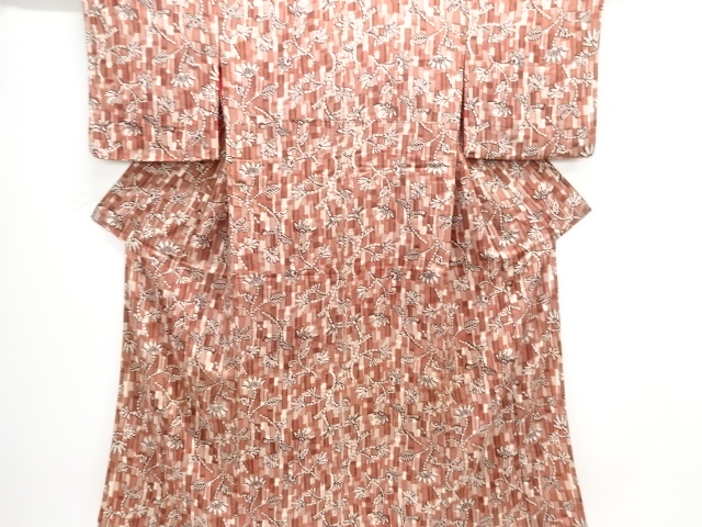 大正ロマン　紋錦紗花唐草模様着物